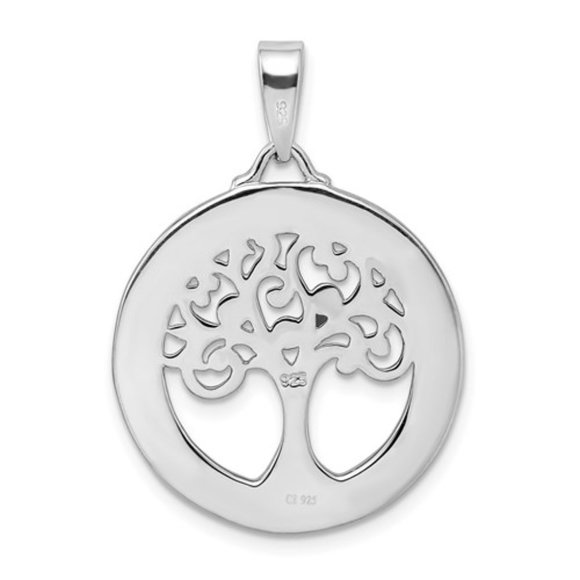 Sterling Silver White MOP Tree Of Life Pendant - Picture 4 of 4